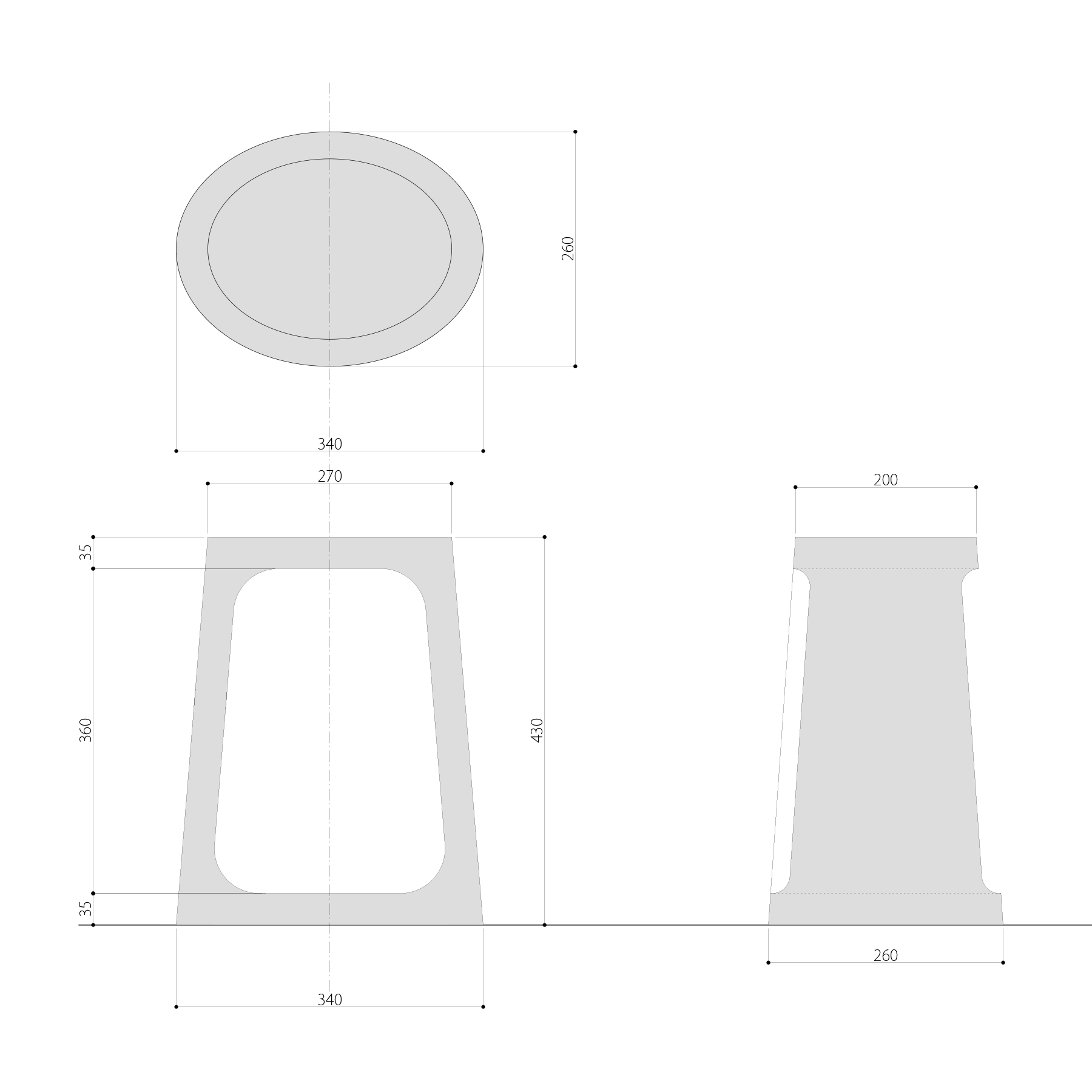 スツール003 トンネル